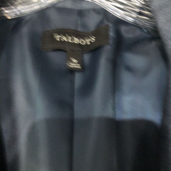 Talbots Navy Blue Linen Blazer Jacket‎ Sz 10 Pockets Career Preppy Lagenlook - Picture 4 of 7